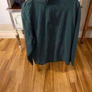 Green Quarter-Zip Pullover Van Heusen XL great condition